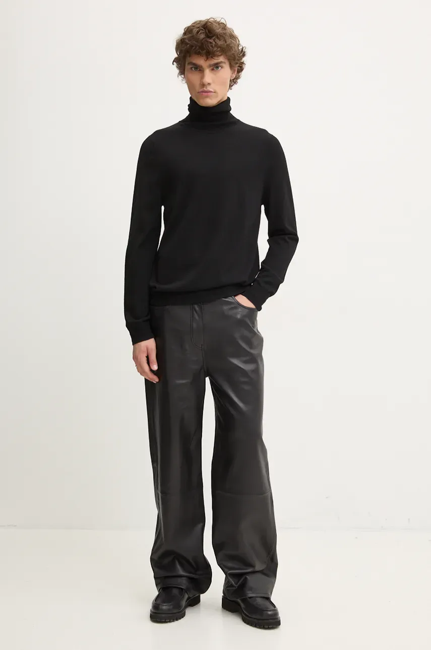 Свитер PS Paul Smith мужской цвет чёрный лёгкий с гольфом M2R.983Y.N21861 Свитер PS Paul Smith мужской цвет чёрный лёгкий с гольфом M2R.983Y.N21861