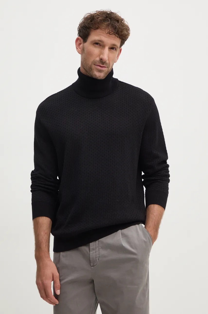 

Пуловер Armani Exchange мъжки в черно от лека материя с поло XM000115 AF11926, Черен