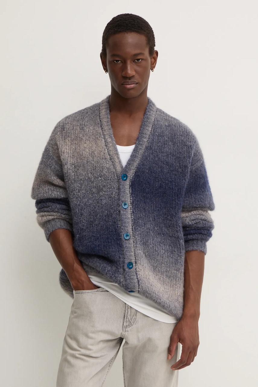 Diesel cardigan din lana K-RAMARRO culoarea albastru marin, A14915.0WFBT Diesel cardigan din lana K-RAMARRO culoarea albastru marin, A14915.0WFBT