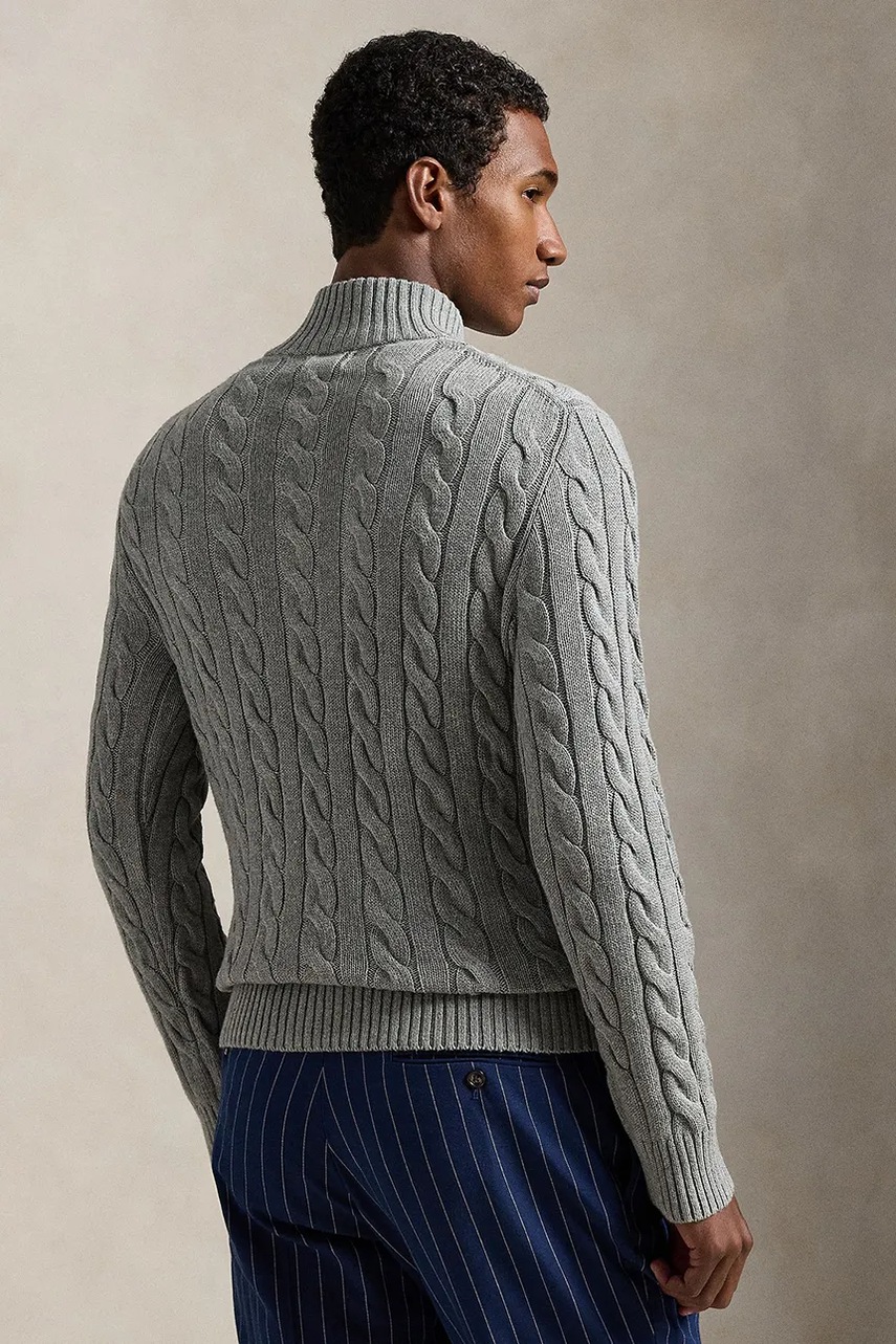 Хлопковый свитер Polo Ralph Lauren цвет бордовый с полугольфом 710810841