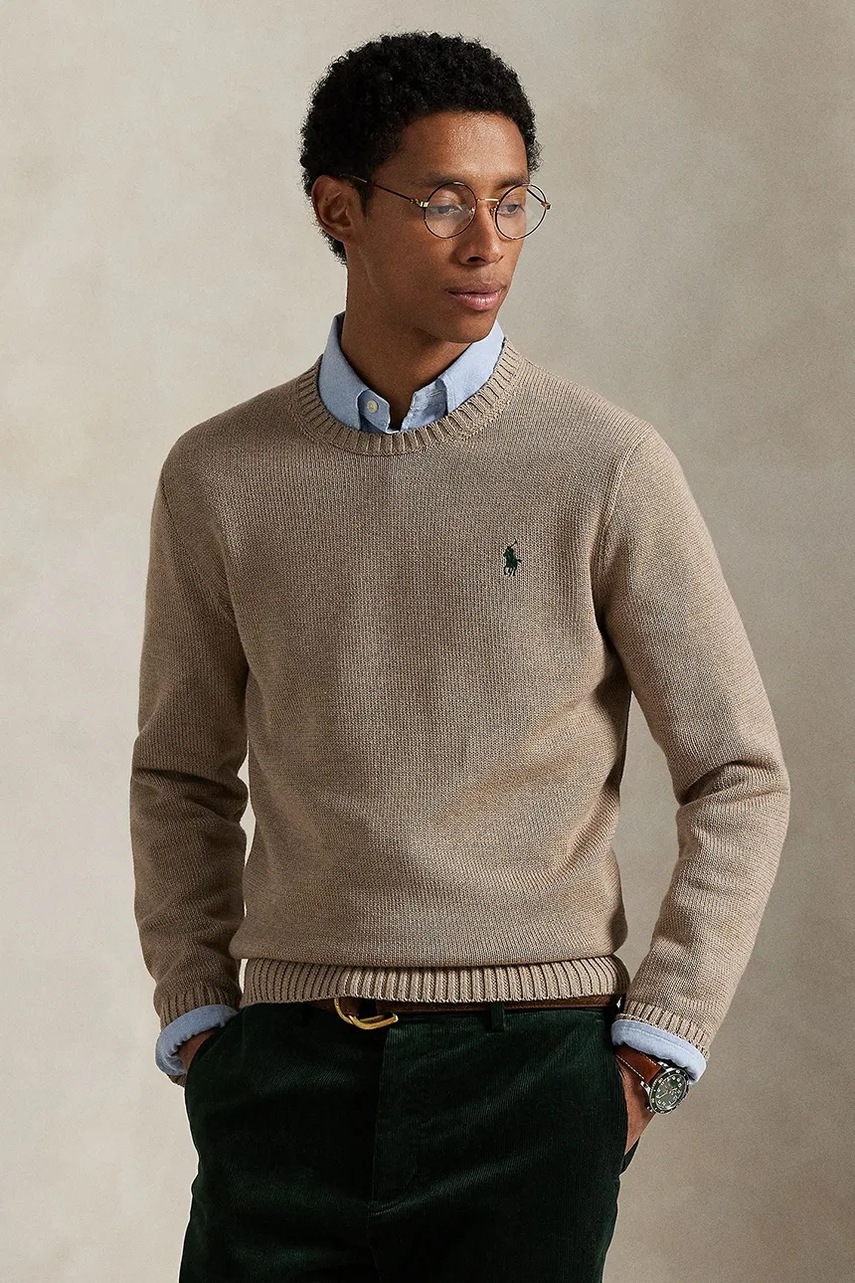 Levně Bavlněný svetr Polo Ralph Lauren modrá barva, 710810846