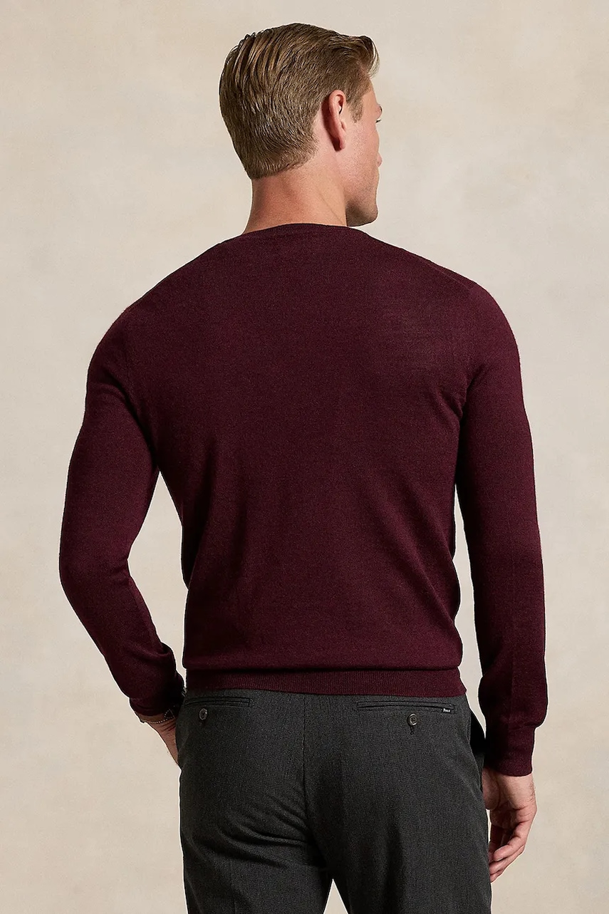 Шерстяной свитер Polo Ralph Lauren цвет серый лёгкий 710946143 Шерстяной свитер Polo Ralph Lauren цвет серый лёгкий 710946143