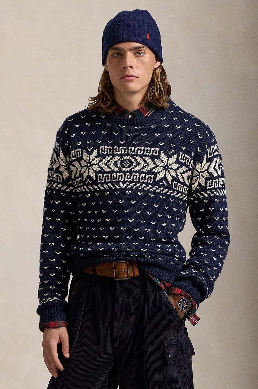 Levně Bavlněný svetr Polo Ralph Lauren modrá barva, 710949304