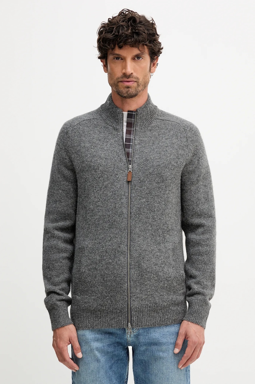 Barbour pulover de lână culoarea negru, MKN1590