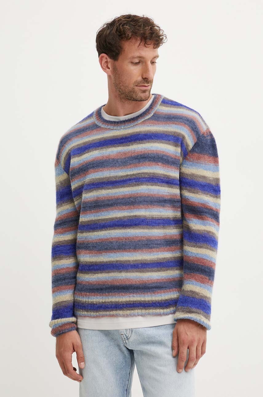 Вовняний светр A.P.C. pull bryce колір сірий легкий WPABG.H23358 