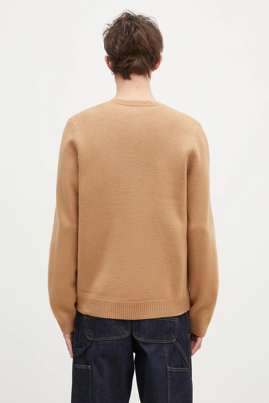 Вовняний светр A.P.C. Pull Edward чоловічий колір коричневий  WVBDJ.H23059 