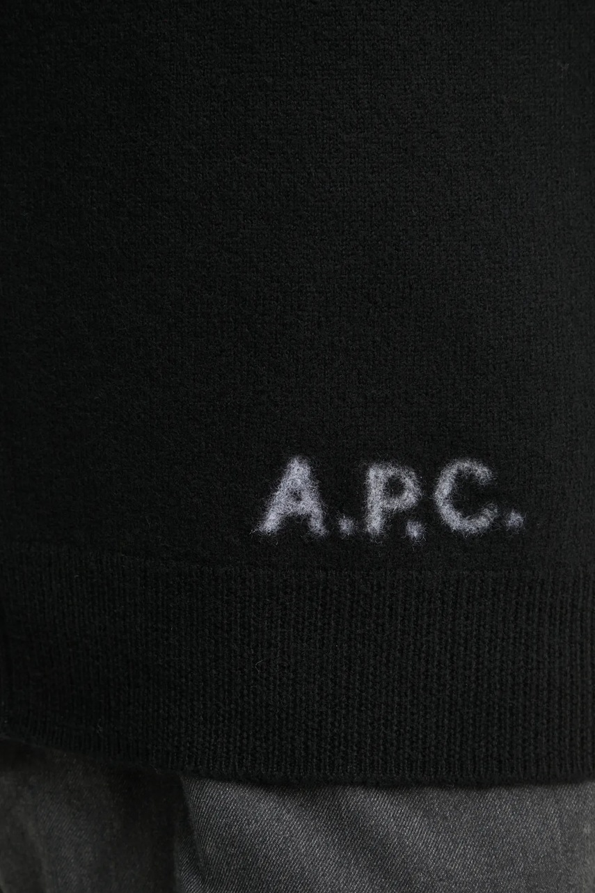 Вовняний кардиган A.P.C. kenny колір чорний WVBDK.H22305 