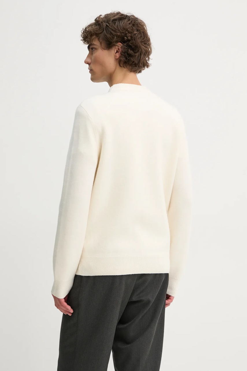 Вовняний светр A.P.C. pull joshua чоловічий колір бежевий  WVBDK.M23365 