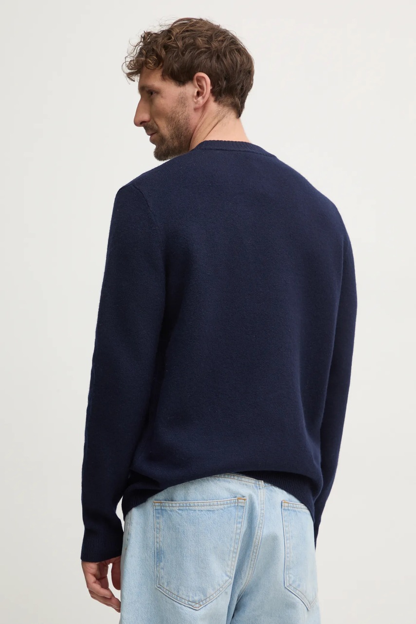 Вовняний светр A.P.C. pull joshua чоловічий колір синій  WVBDK.M23365 