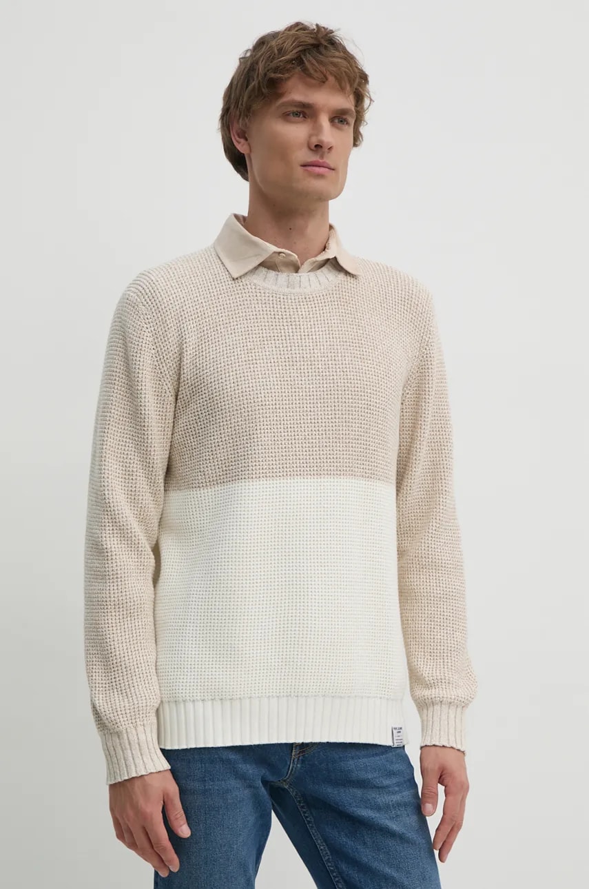 Pepe Jeans pulover de bumbac COSTELLO culoarea bej, light, PM702452 Pepe Jeans pulover de bumbac COSTELLO culoarea bej, light, PM702452