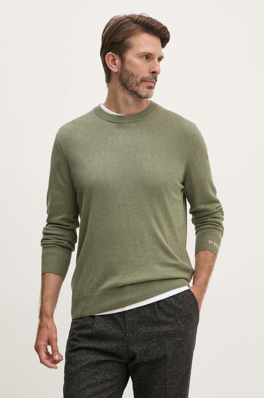 

Пуловер с вълна Pepe Jeans NEW ANDRE CREW NECK мъжки в зелено от лека материя PM702469, Зелен