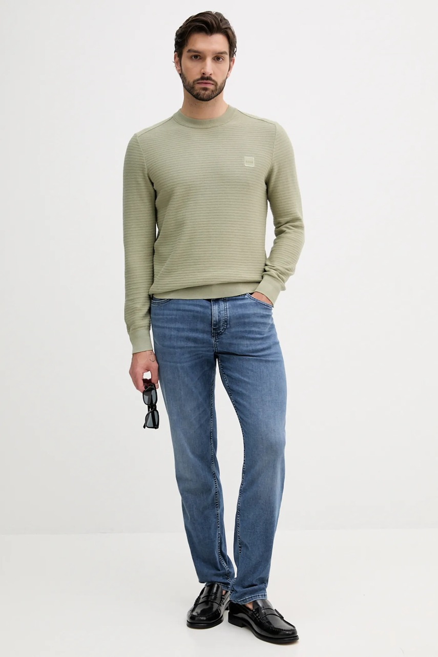 Свитер с примесью кашемира BOSS Orange цвет чёрный лёгкий 50527584