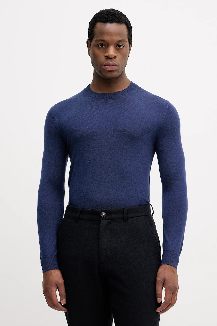 Sisley pulover de lână culoarea verde, light, 11BAS100Y