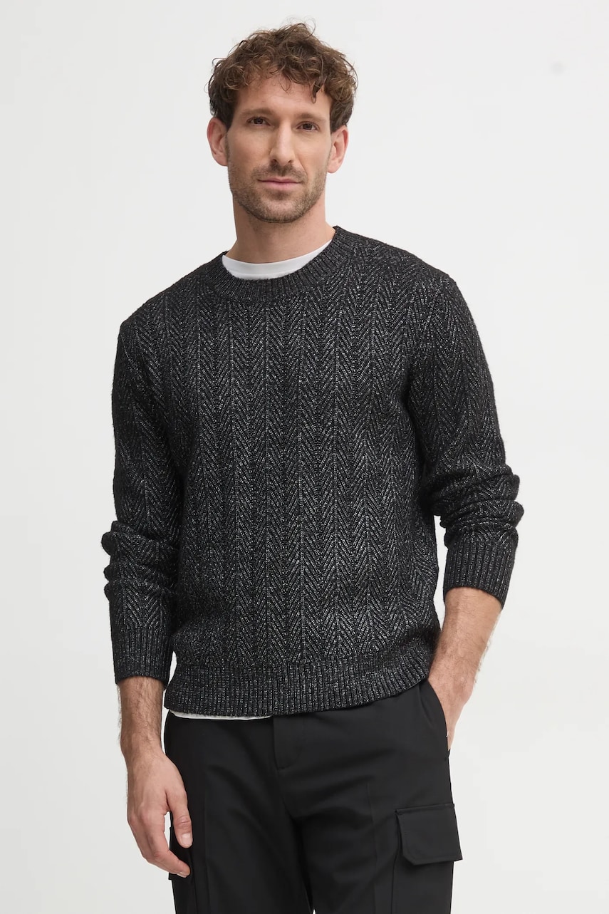 Sisley pulover barbati, culoarea negru, 1NDTS103X