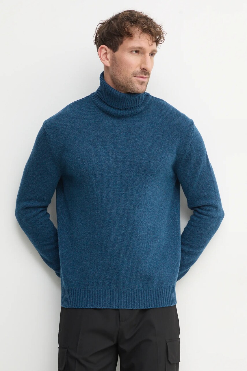 Sisley pulover de lana barbati, cu guler, 1244S200I