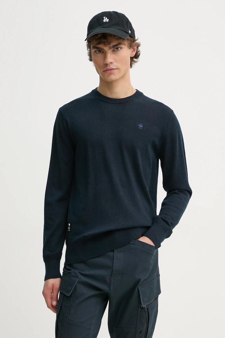 G-Star Raw pulover de lana barbati, culoarea bej, light, D25174-D847 G-Star Raw pulover de lana barbati, culoarea bej, light, D25174-D847