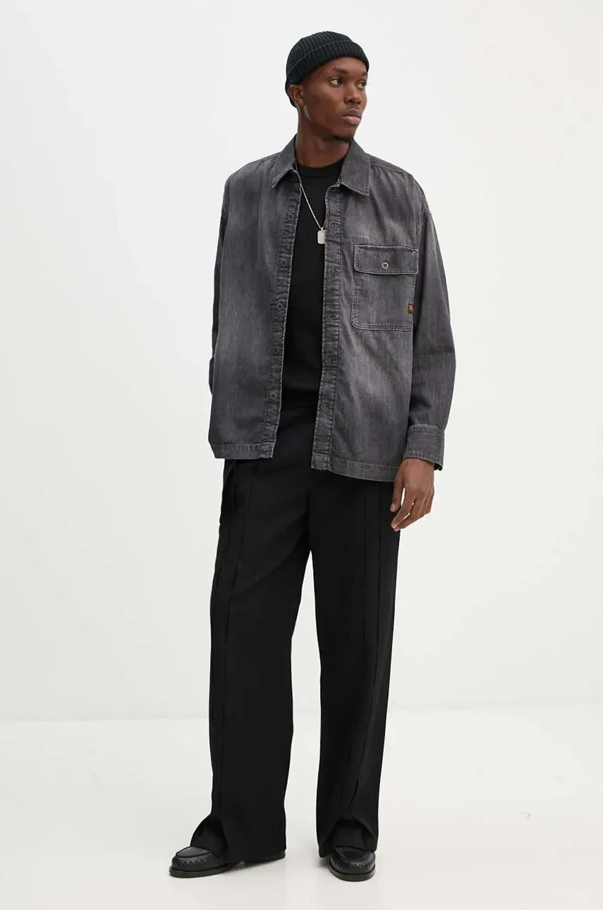 Шерстяной свитер G-Star мужской цвет чёрный лёгкий D25174-D847 Шерстяной свитер G-Star мужской цвет чёрный лёгкий D25174-D847