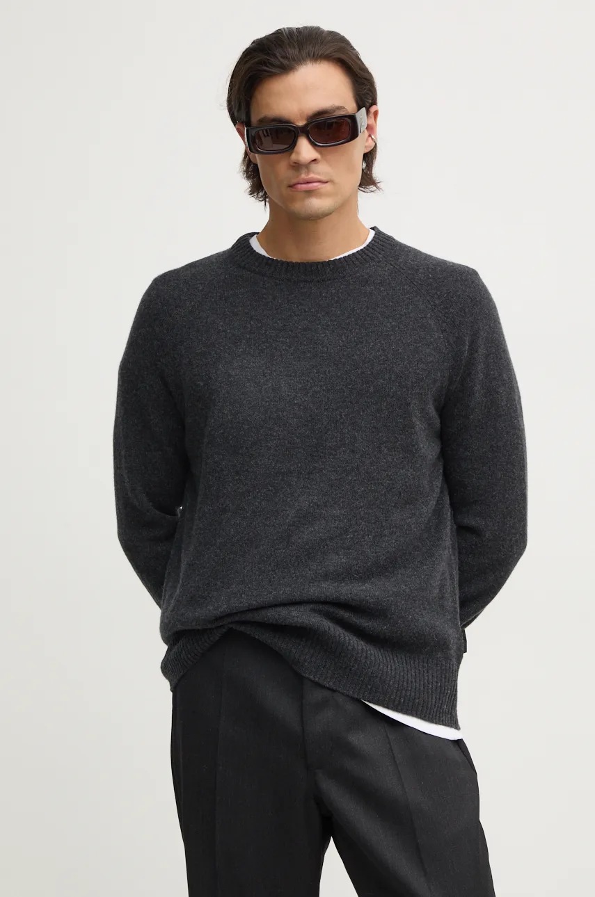

Вълнен пуловер Calvin Klein мъжки в сиво K10K113388, Сив