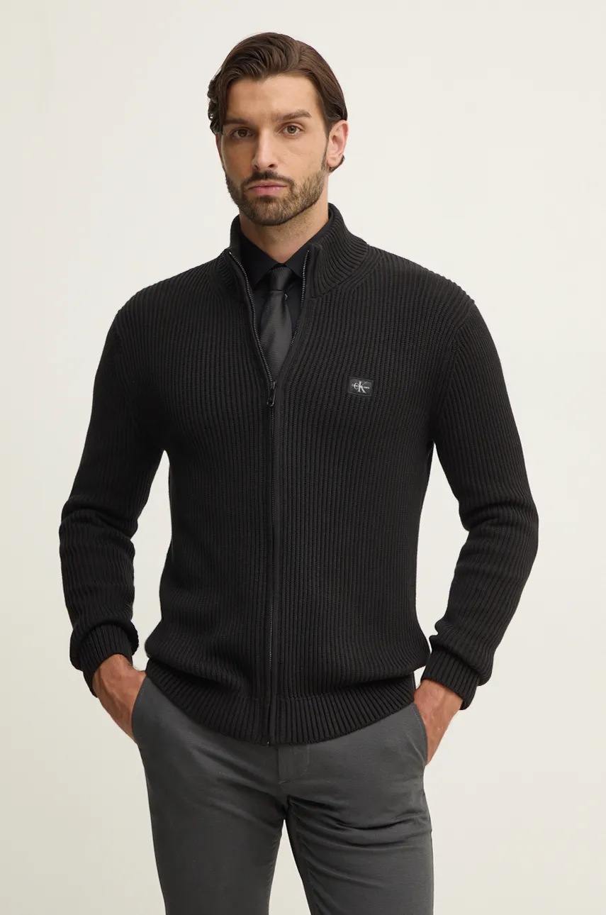 

Памучна жилетка Calvin Klein Jeans в черно J30J326197, Черен