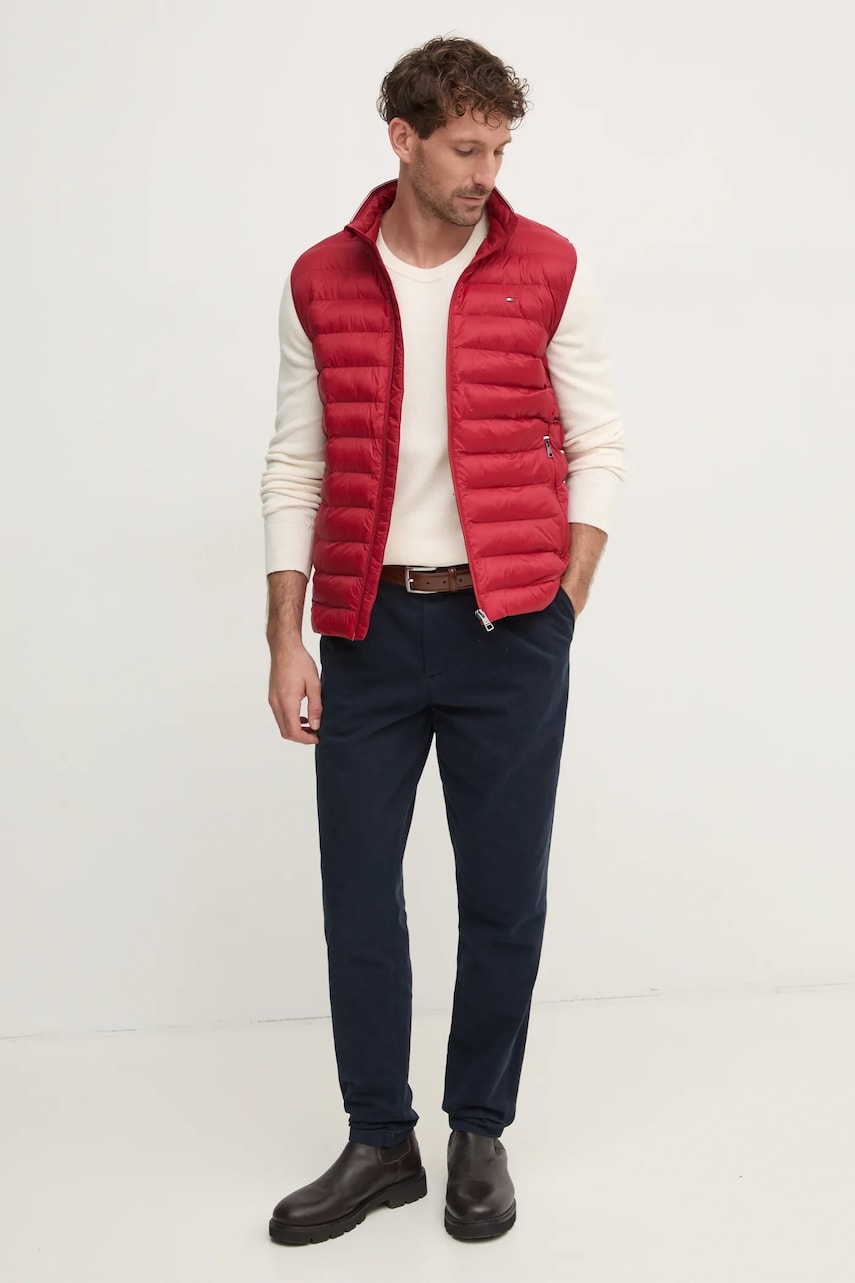 Хлопковый свитер Tommy Hilfiger цвет бежевый лёгкий MW0MW36347 Хлопковый свитер Tommy Hilfiger цвет бежевый лёгкий MW0MW36347