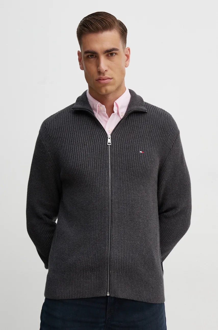 

Памучна жилетка Tommy Hilfiger в сиво MW0MW37327, Сив