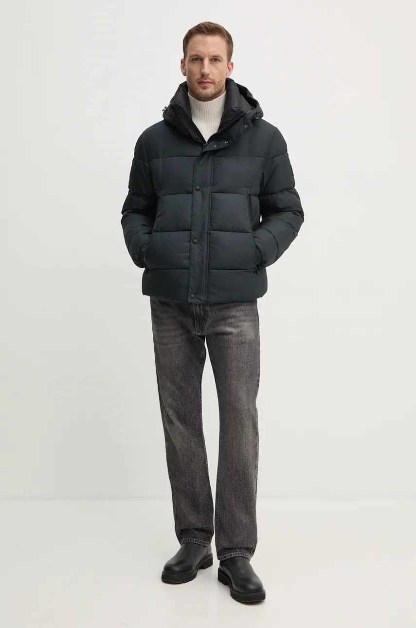 Хлопковый свитер Tommy Hilfiger цвет бежевый лёгкий с гольфом MW0MW37328 Хлопковый свитер Tommy Hilfiger цвет бежевый лёгкий с гольфом MW0MW37328