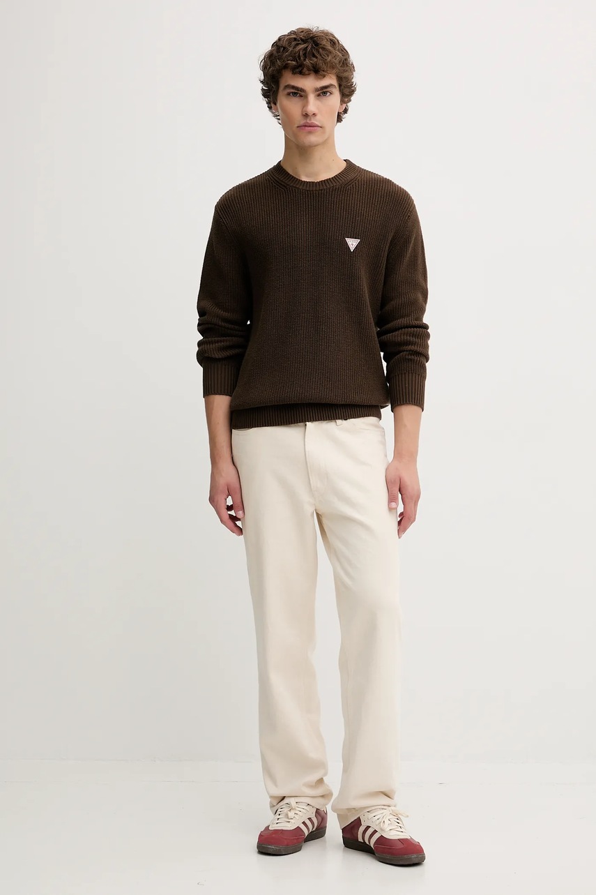 Хлопковый свитер Guess Jeans цвет серый  M4BR30 Z3HM1