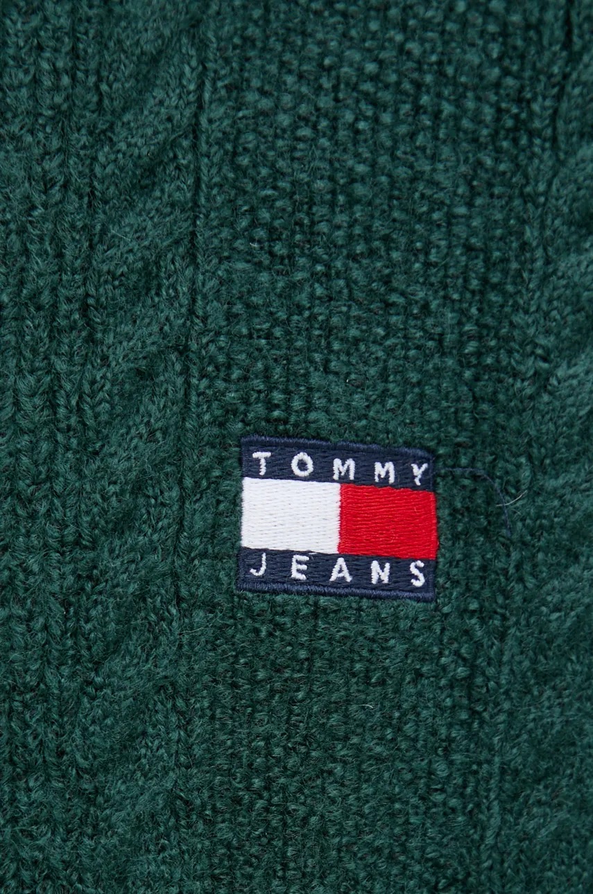 Светр Tommy Jeans чоловічий колір зелений  DM0DM19440 