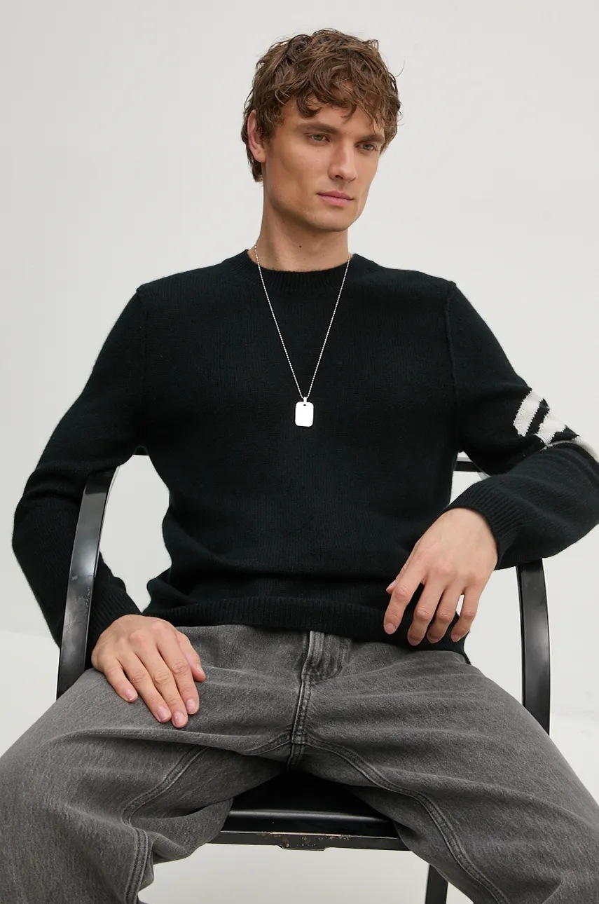 

Кашмирен пуловер ZADIG&VOLTAIRE в черно от лека материя KMSW00043, Черен
