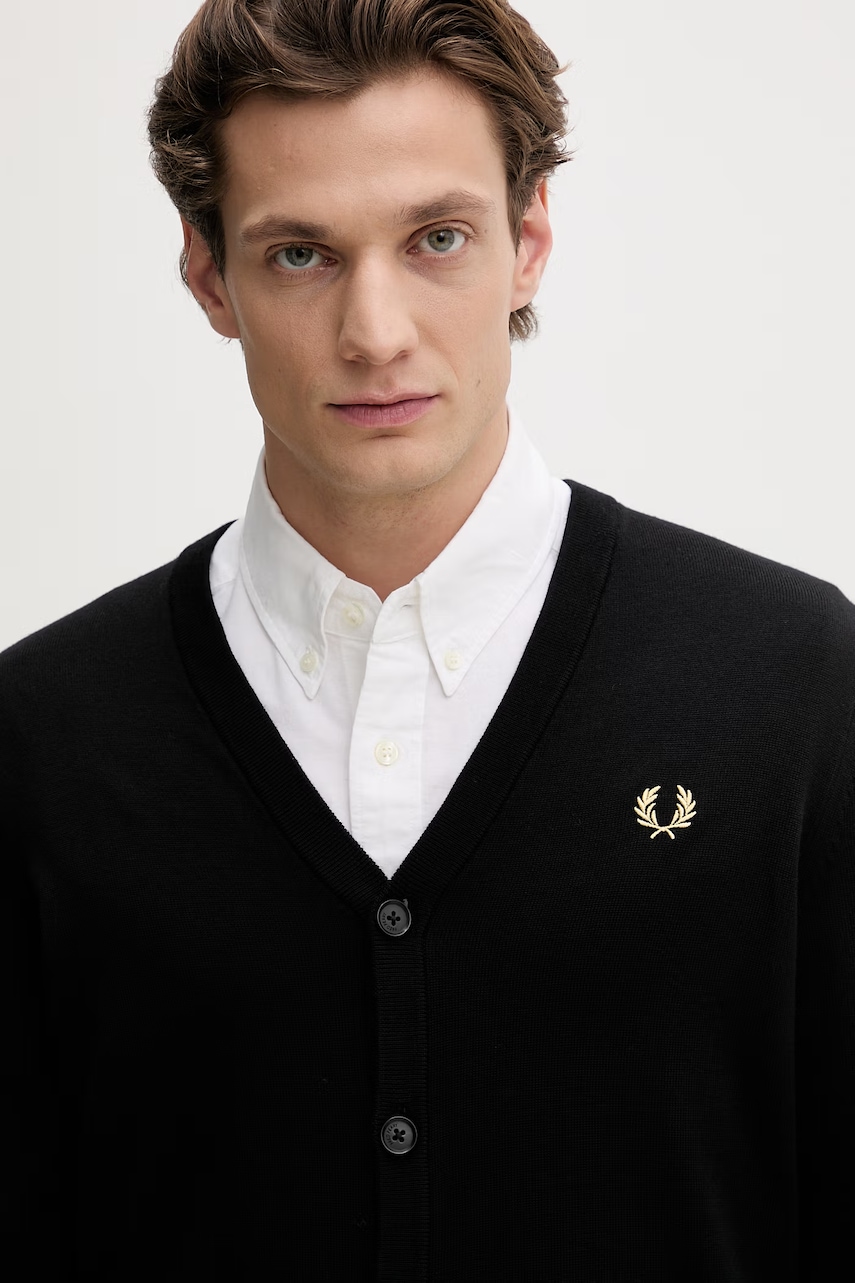 Vlnený kardigán Fred Perry Classic Cardigan