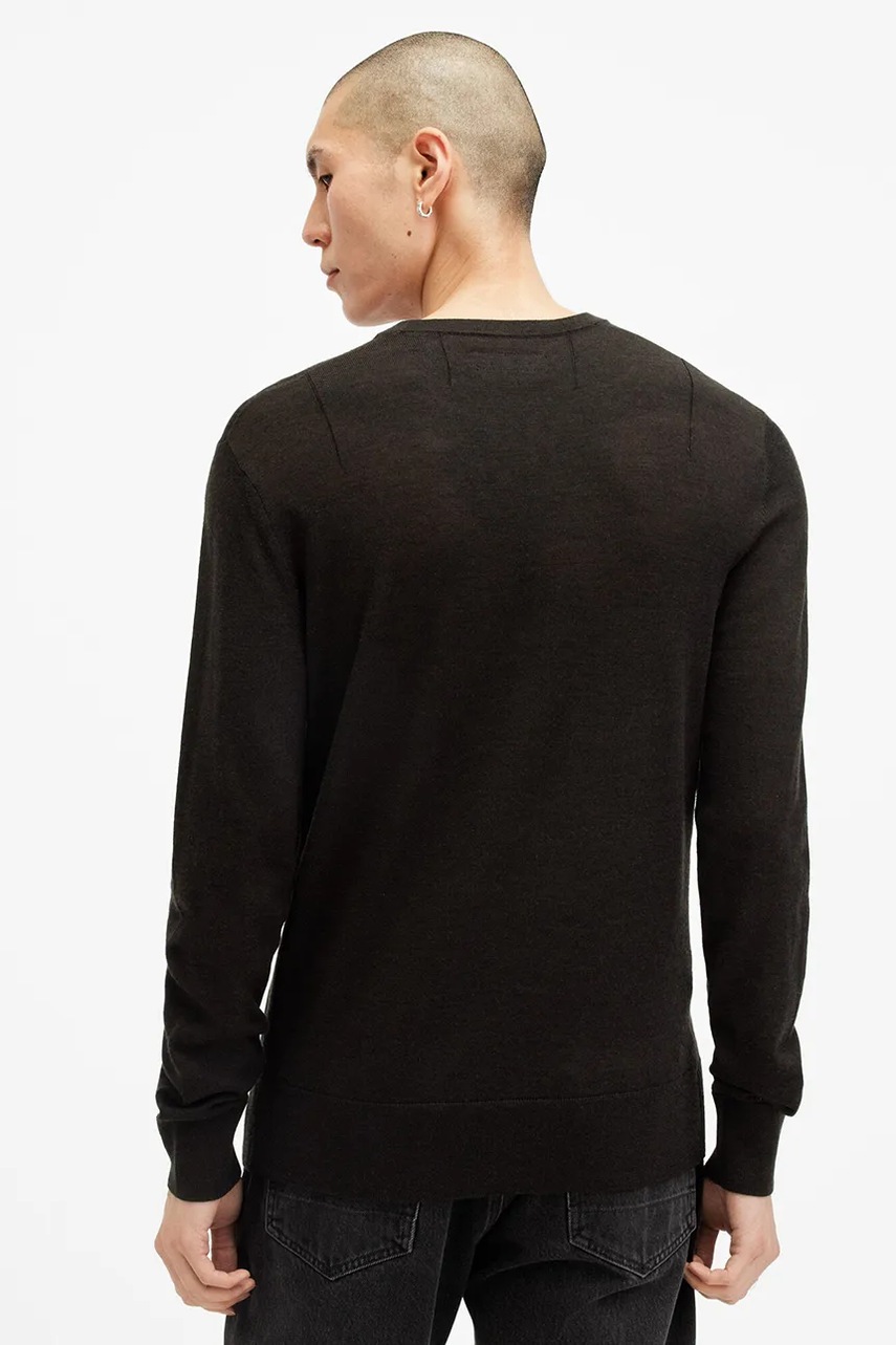 Вовняний светр AllSaints MODE чоловічий колір сірий  M002KZ 