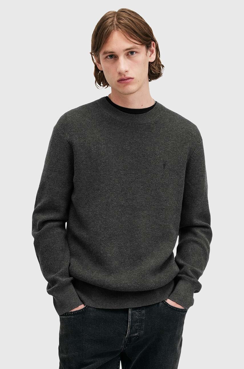 

Пуловер AllSaints ASPEN CREW мъжки в сиво M089KB, Сив