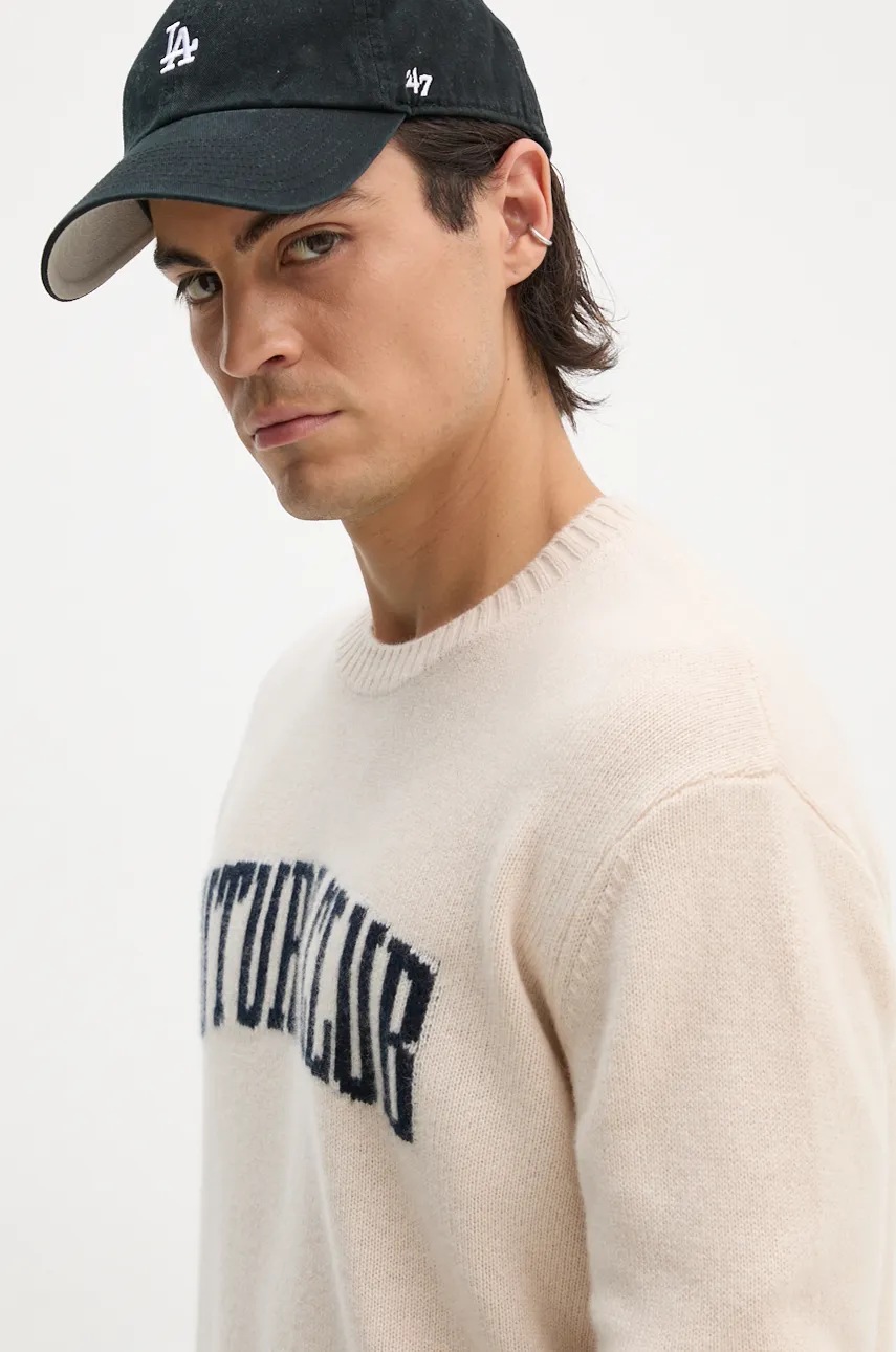 Πουλόβερ κασμίρ G-Star Raw χρώμα: μπεζ, MPR02221 φωτογραφία