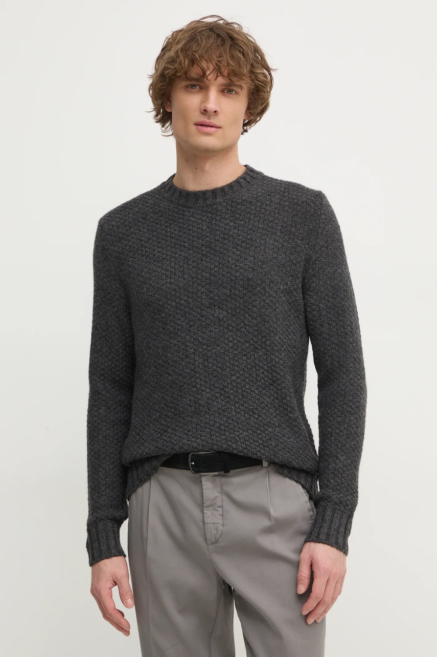 Sisley pulover bărbați, culoarea gri 1176S104D Sisley pulover bărbați, culoarea gri 1176S104D