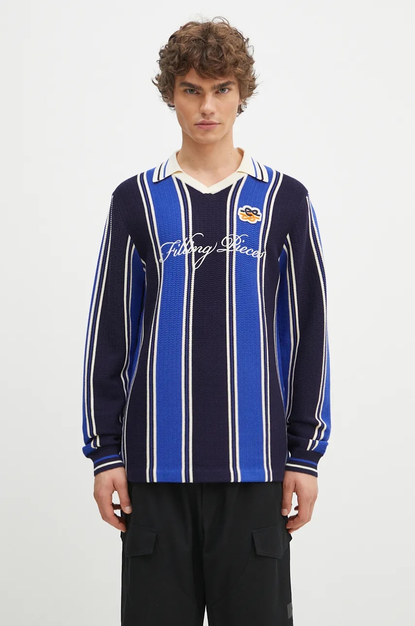 Filling Pieces pulover Knit Football Jersey bărbați, culoarea bleumarin, light, 91099041925