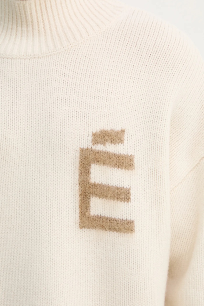 Μάλλινο πουλόβερ Études Studio ανδρικό, χρώμα: μπεζ, H24MMKNI610 φωτογραφία