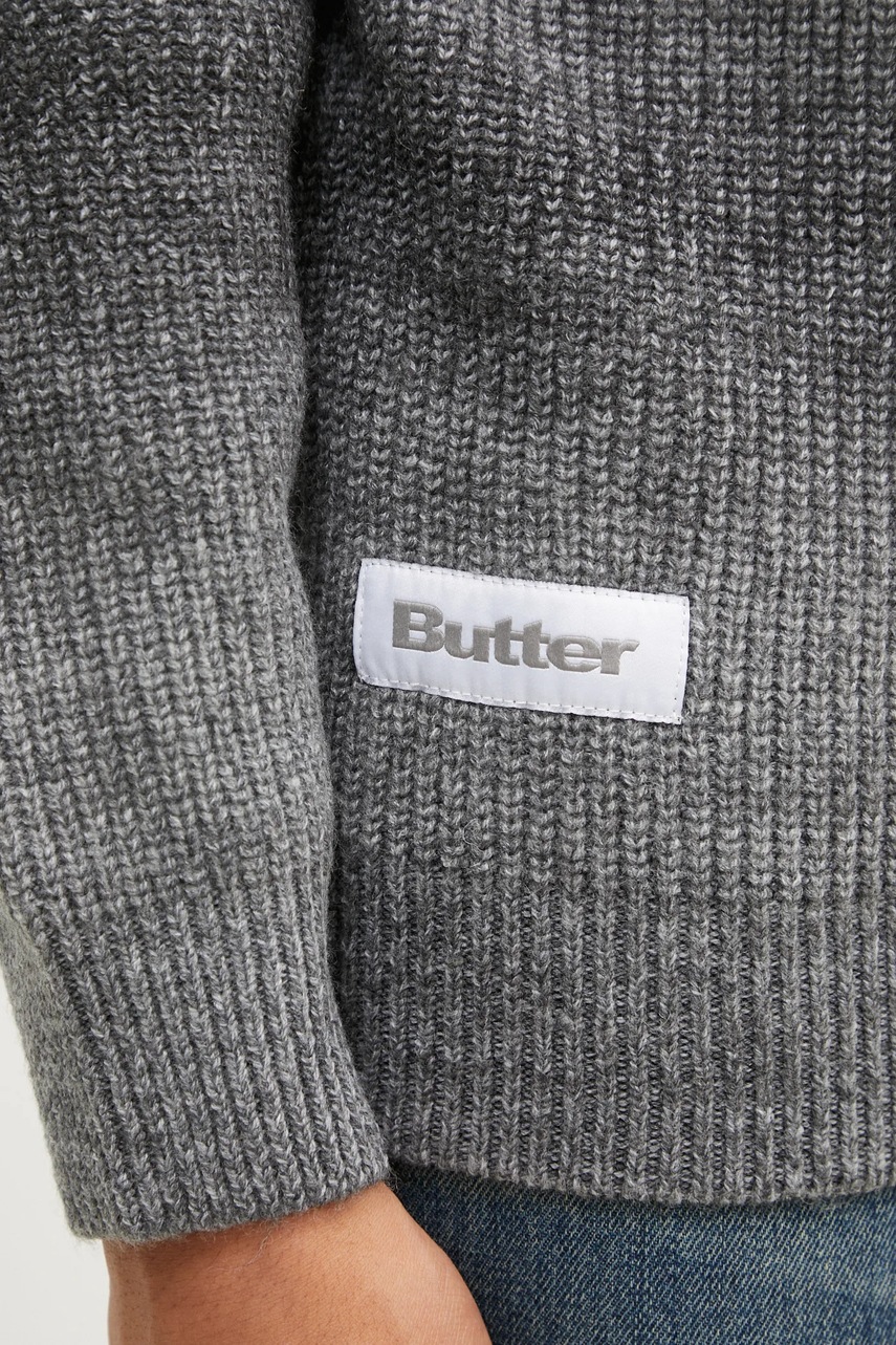 Πουλόβερ Butter Goods Beams Knit Sweater χρώμα: γκρι, BG243301 φωτογραφία