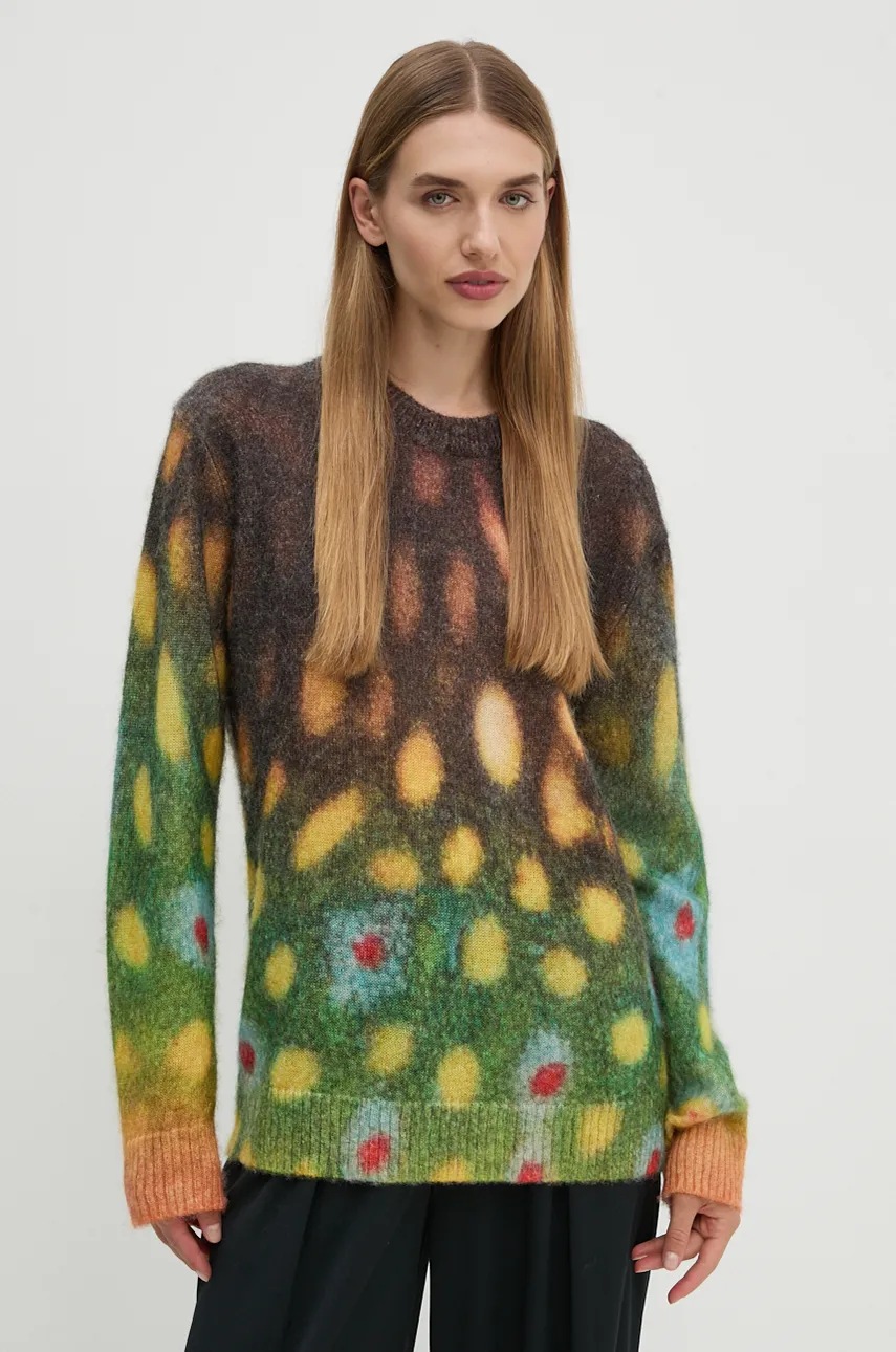 Вовняний светр A.P.C. pull rocker колір коричневий легкий WOART.M23395 