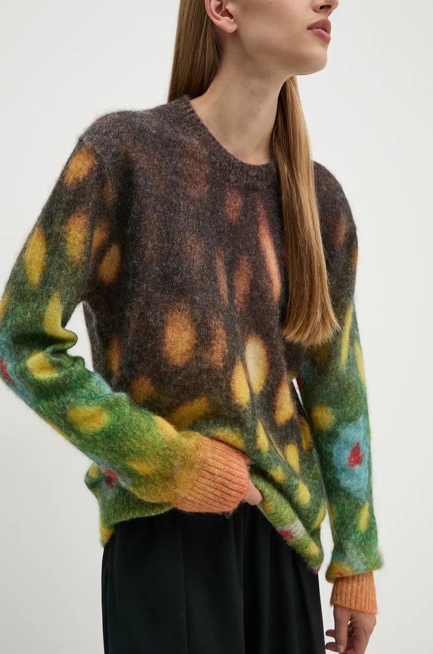 Вовняний светр A.P.C. pull rocker колір коричневий легкий WOART.M23395 