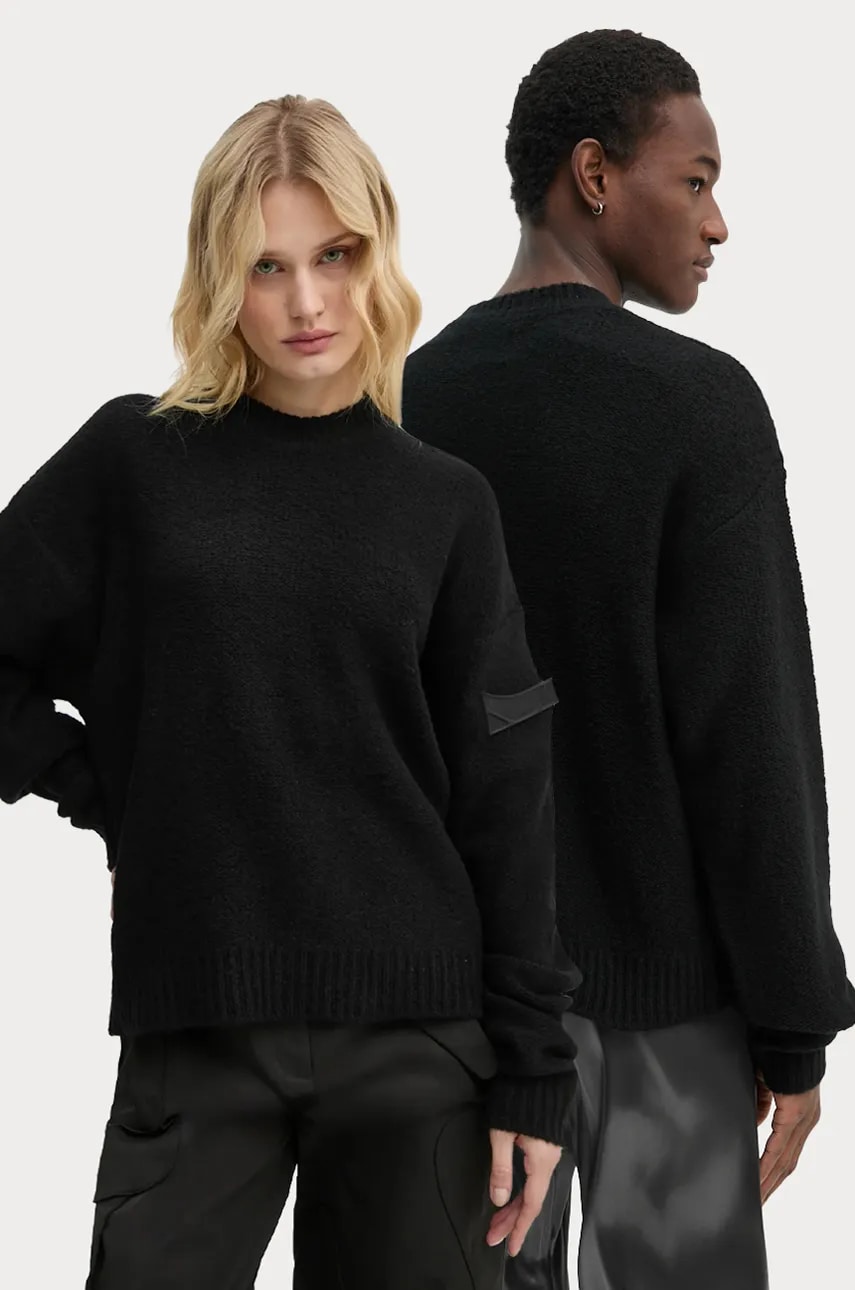 Heliot Emil pulover de lână culoarea negru, light, AW24.M.07.067.BLK01 Heliot Emil pulover de lână culoarea negru, light, AW24.M.07.067.BLK01
