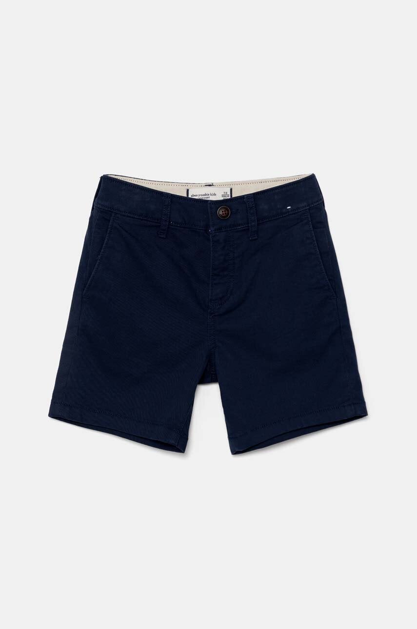 Abercrombie & Fitch pantaloni scurti copii culoarea albastru marin, talie reglabila, KI228-4027 Abercrombie & Fitch pantaloni scurti copii culoarea albastru marin, talie reglabila, KI228-4027