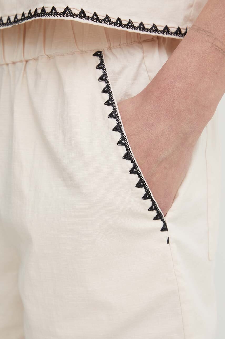 Βαμβακερό σορτσάκι Résumé BeatriceRS Shorts χρώμα: μπεζ, 121881184 φωτογραφία