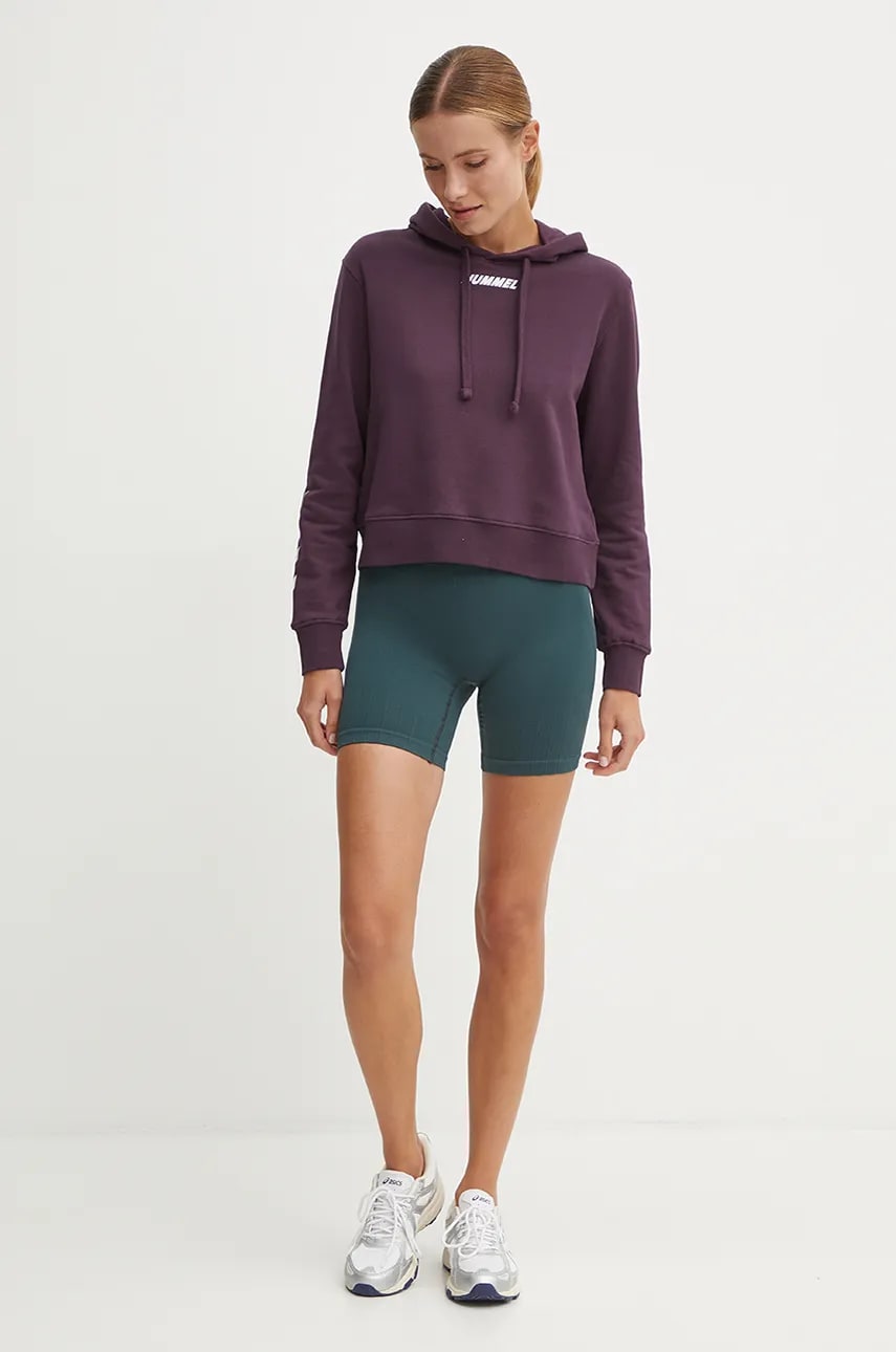 Тренировочные шорты Hummel Define цвет зелёный однотонные высокая посадка 224138 Тренировочные шорты Hummel Define цвет зелёный однотонные высокая посадка 224138