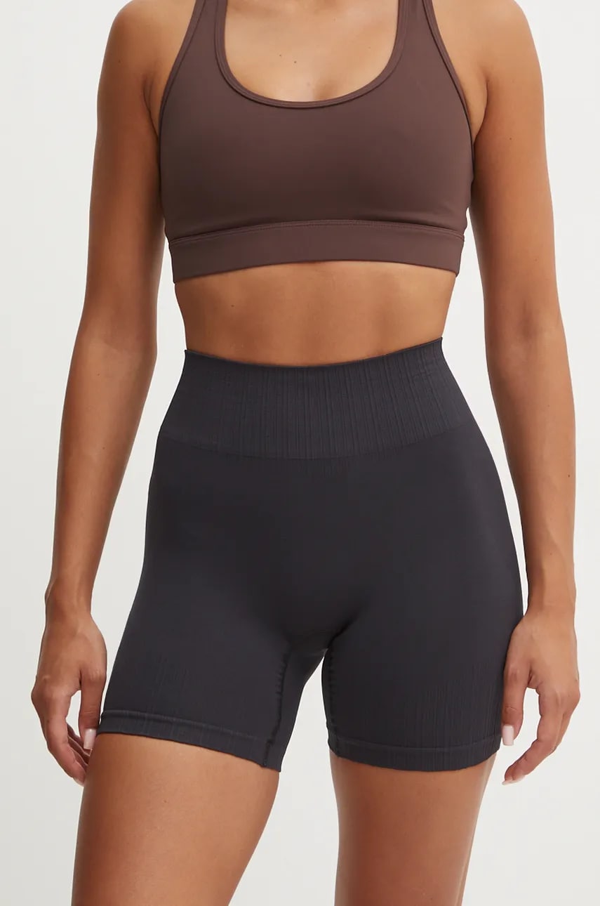 Hummel pantaloni scurți de antrenament Define culoarea negru, neted, high waist, 224138 Hummel pantaloni scurți de antrenament Define culoarea negru, neted, high waist, 224138