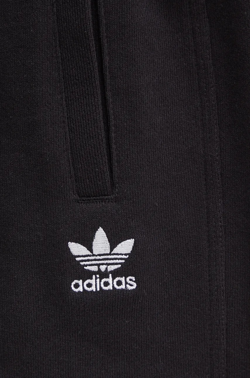 Pamučne kratke hlače adidas Originals Essential boja: crna, bez uzorka, visoki struk, IY7343