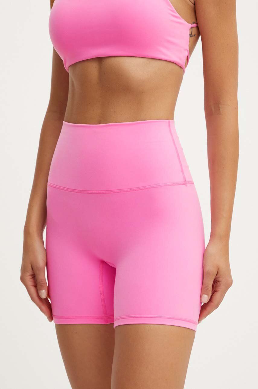 JOYINME pantaloni scurți de yoga Movement culoarea roz, neted, high waist, Szorty.Movement