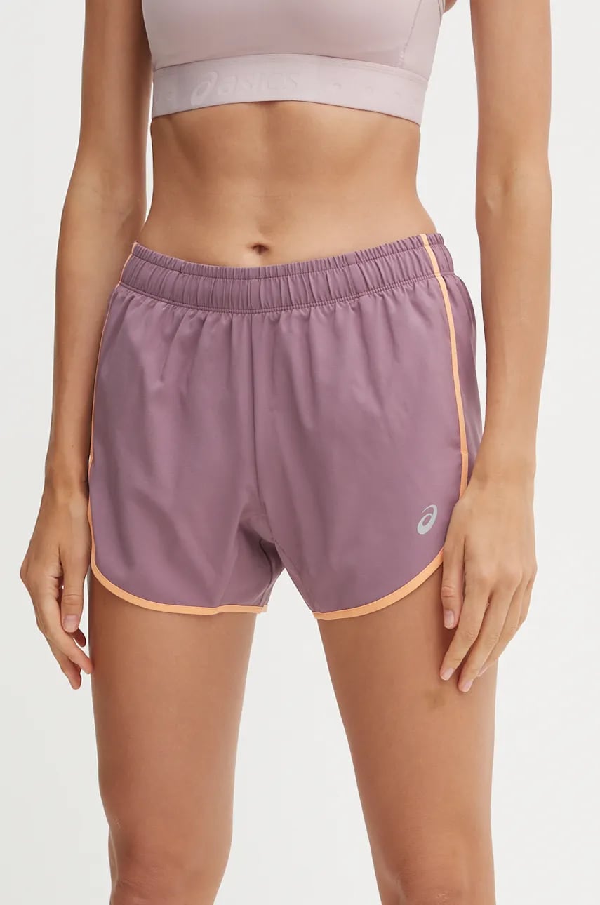 Asics pantaloni scurți de alergare Icon culoarea roz, modelator, medium waist, 2012C740 Asics pantaloni scurți de alergare Icon culoarea roz, modelator, medium waist, 2012C740