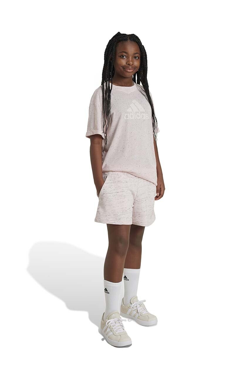 adidas pantaloni scurti copii G FI BL SHO culoarea roz, modelator, talie reglabila, IV9601