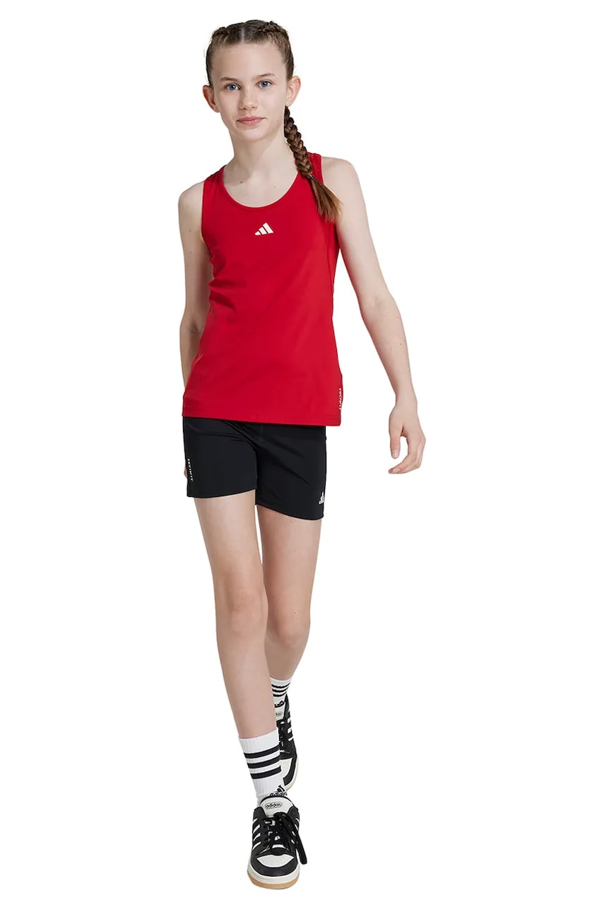 adidas pantaloni scurti copii JG TF SH LEG culoarea negru, cu imprimeu, JF3747 adidas pantaloni scurti copii JG TF SH LEG culoarea negru, cu imprimeu, JF3747