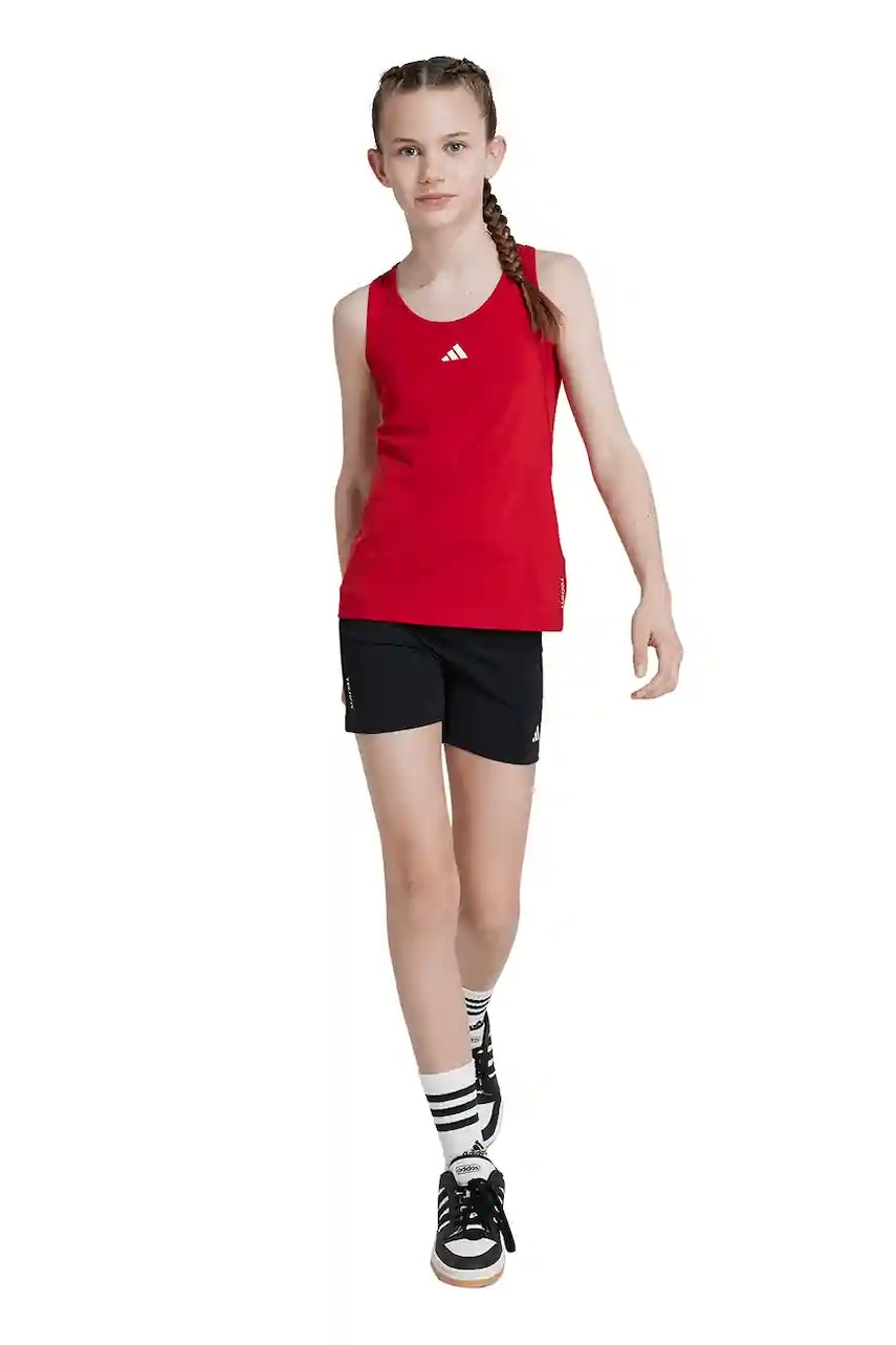 adidas pantaloni scurti copii JG TF SH LEG culoarea negru, cu imprimeu, JF3747